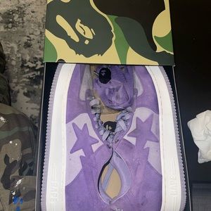 Bapesta 3 M1 malee.
Leather upper and rubber sole
Silver fittings. Size 13